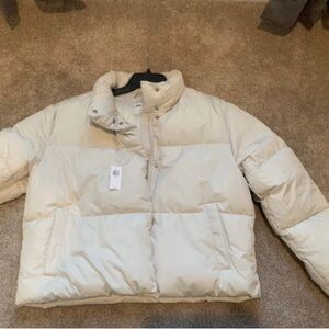 Women's Cream Puffer Jacket